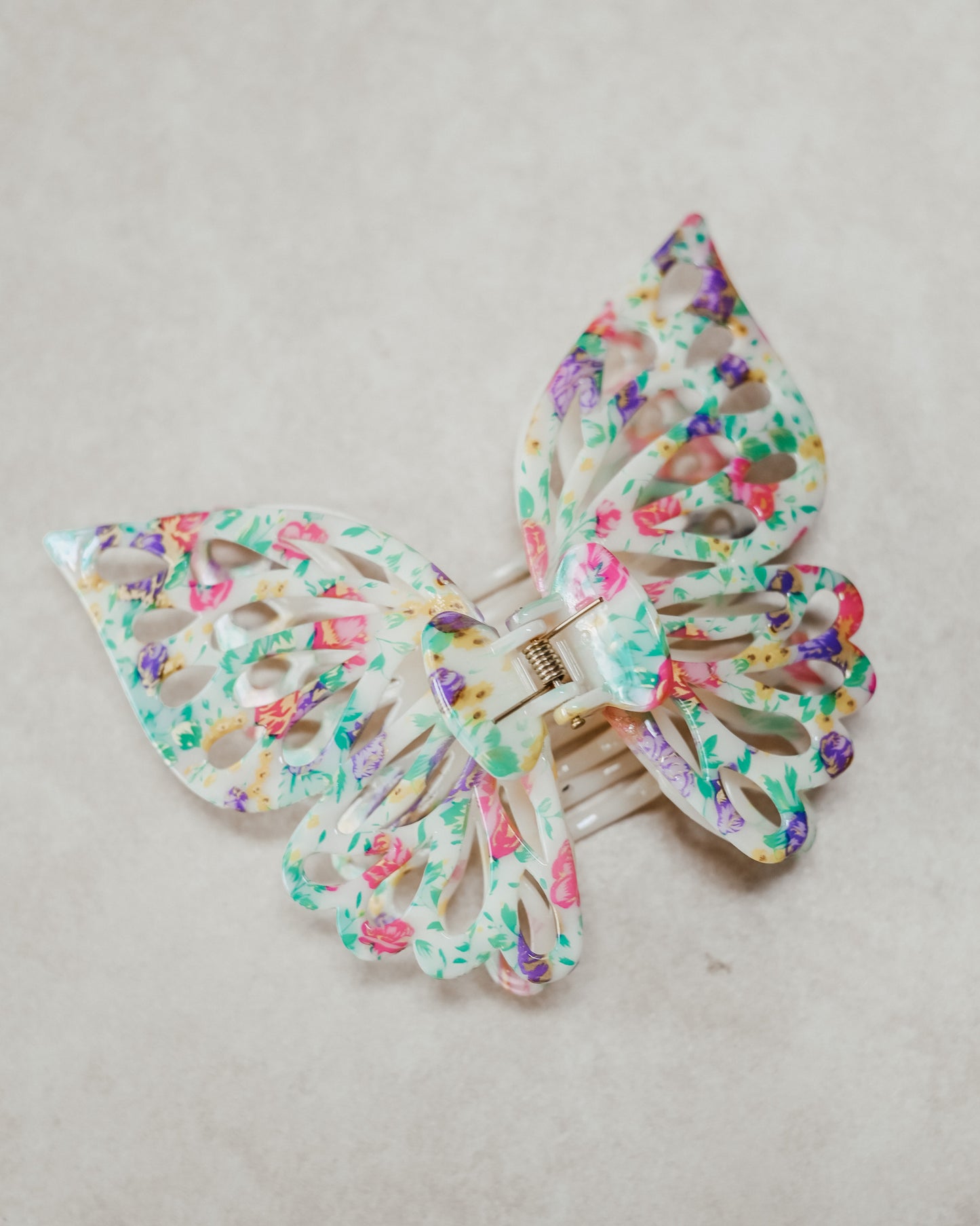 Floral Jumbo Butterfly Clip