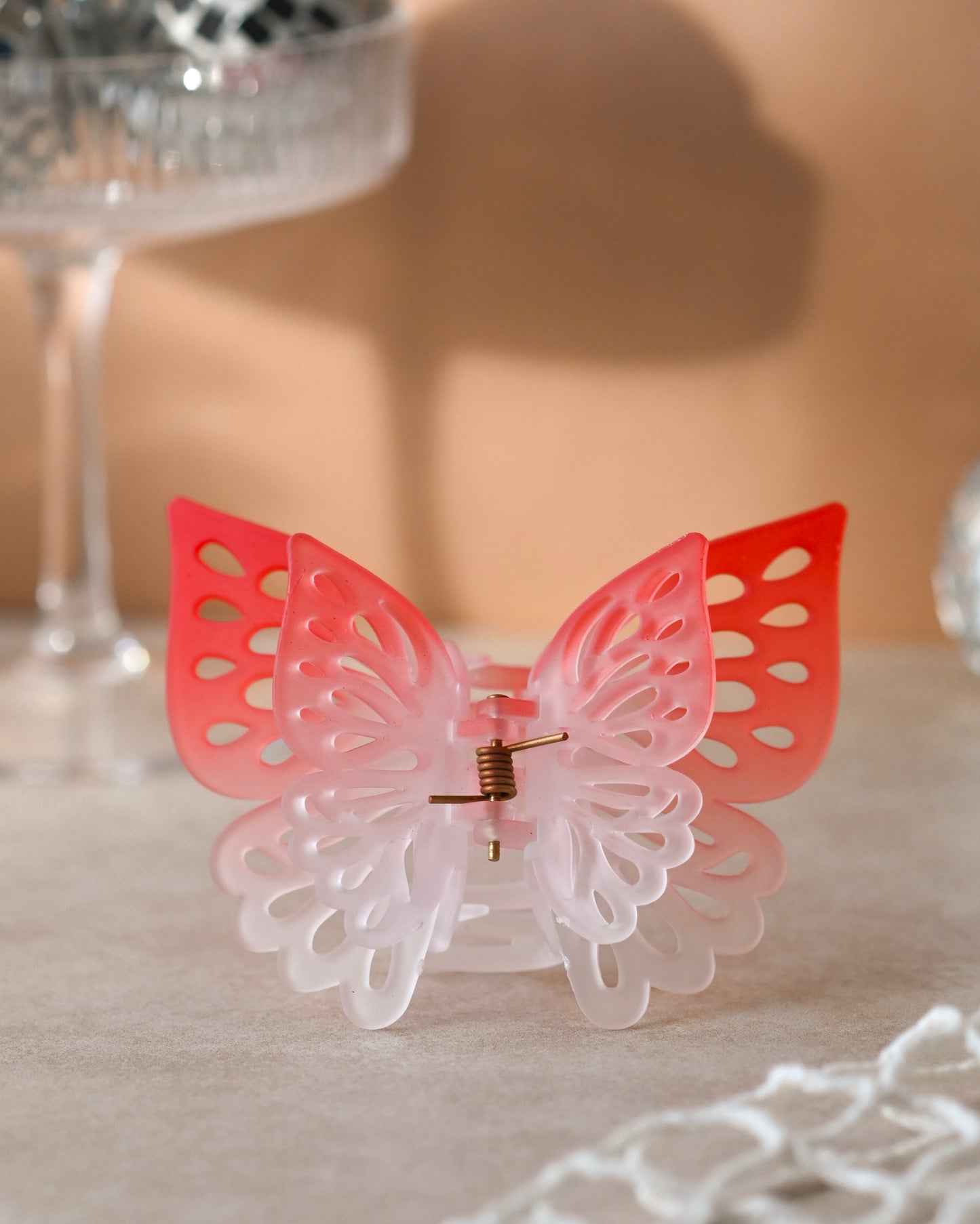 Double Flutter Butterfly Claw Clips