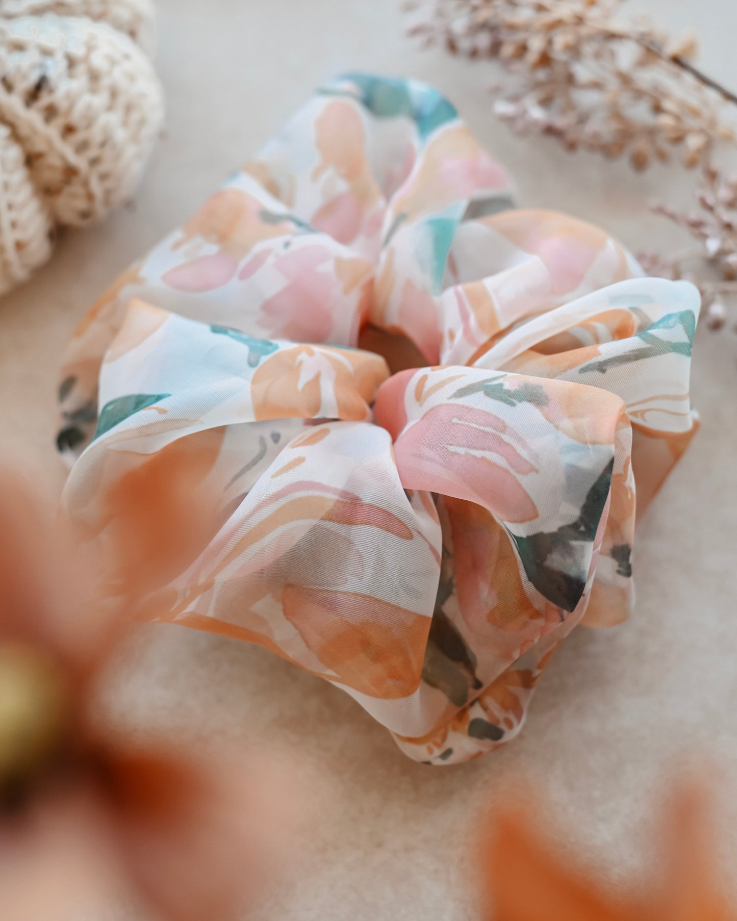 Pastel Watercolor XL Scrunchie