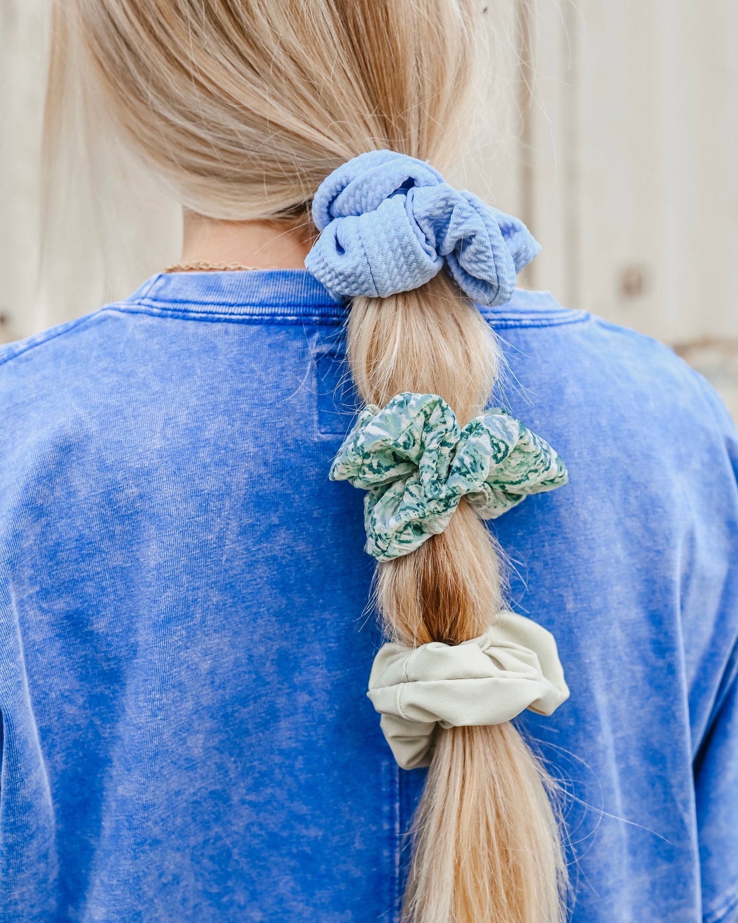 Evergreen Elegance Scrunchie Trio Set