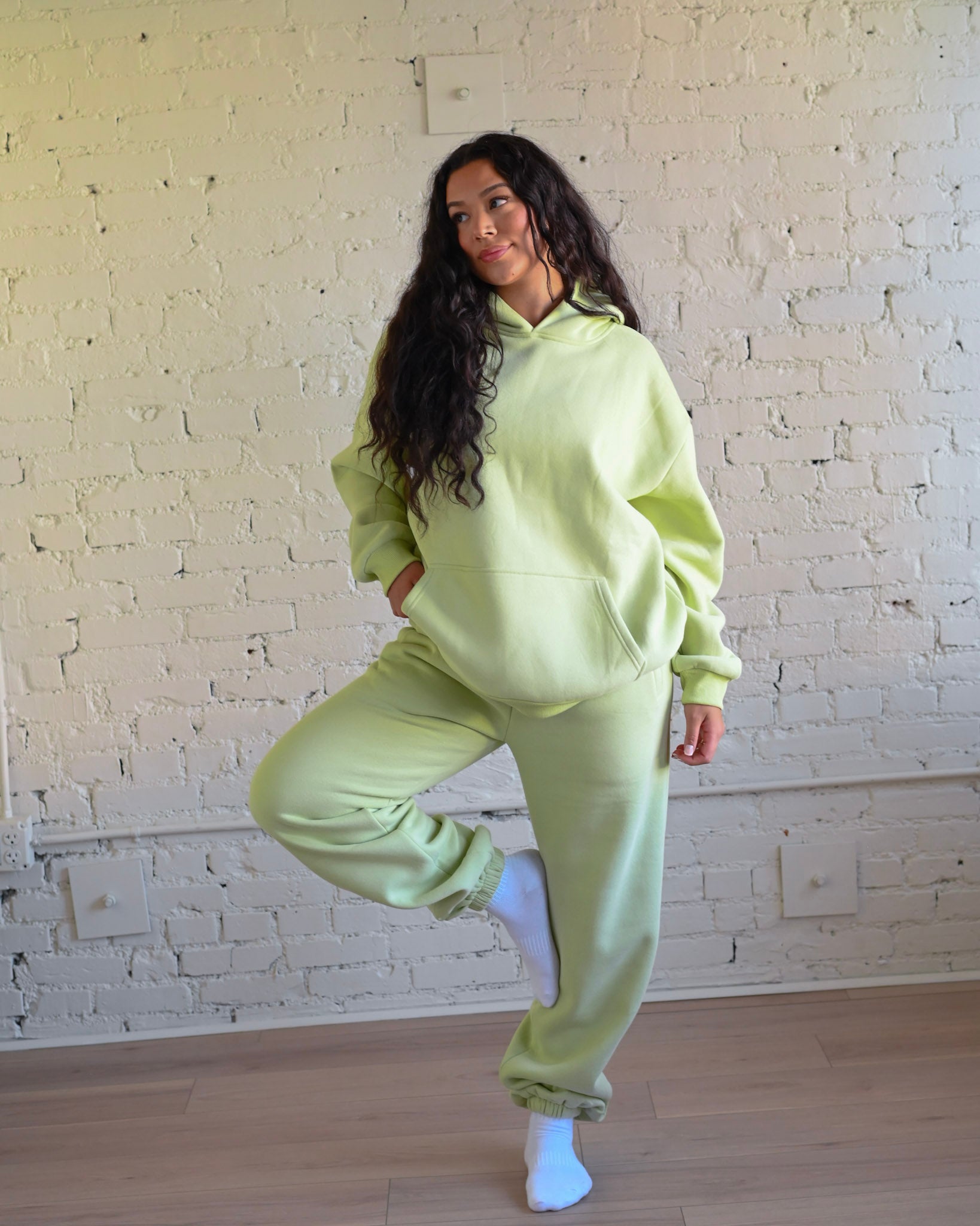 Lime green sweats sale