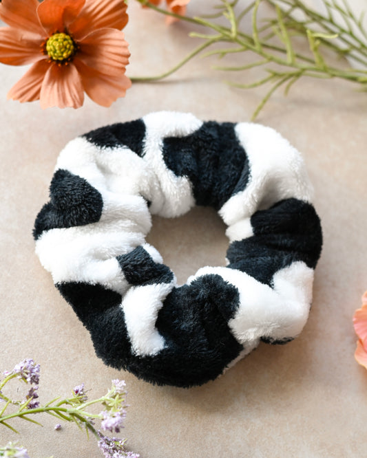 Fluffy Cow Scrunchie