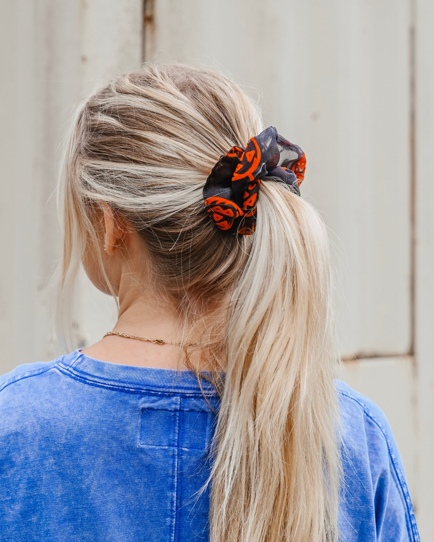 Jack-O-Lantern Scrunchie