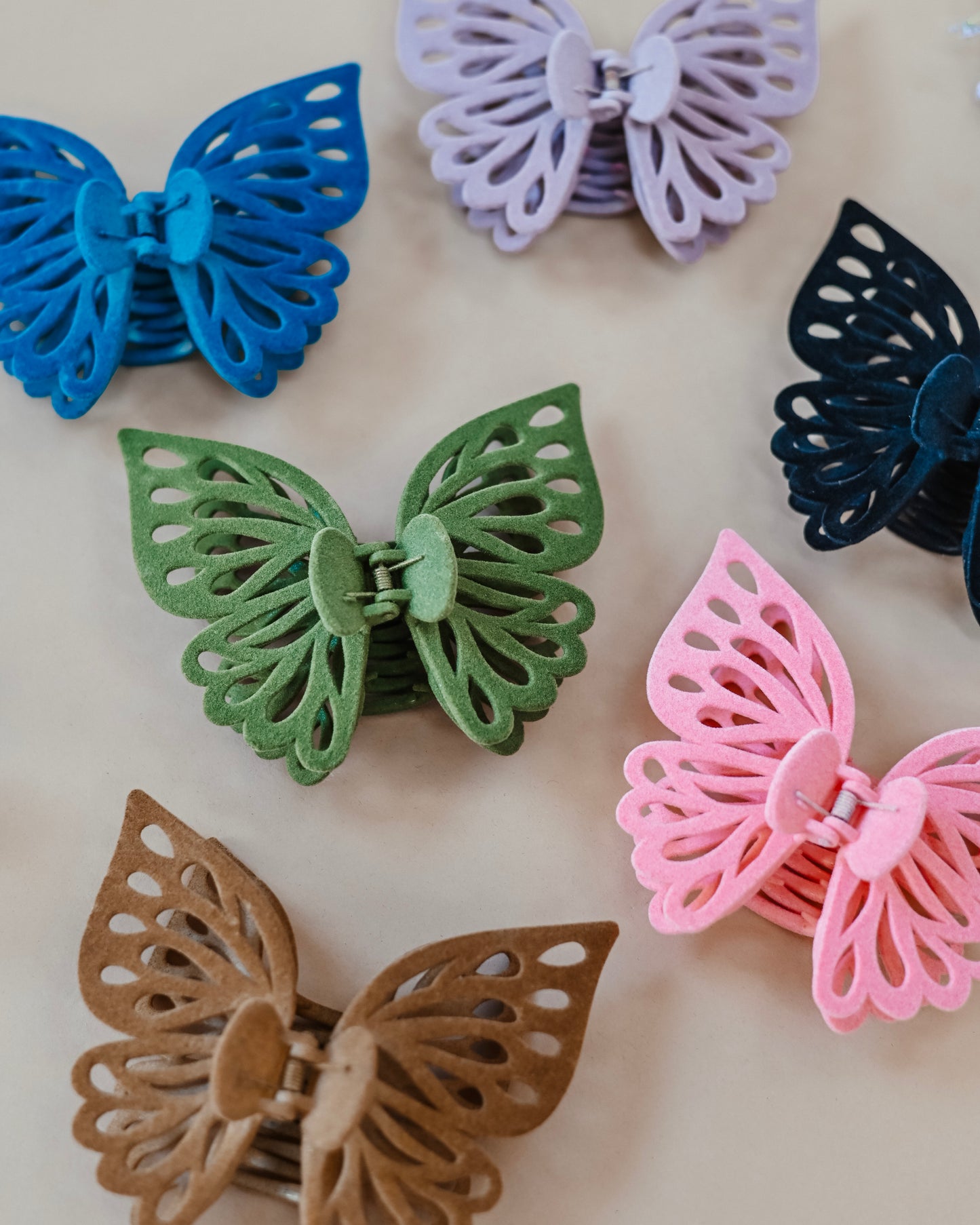 Velvet Jumbo Butterfly Hair Clip