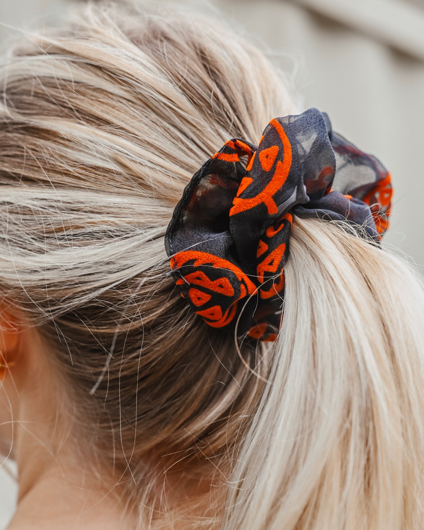 Jack-O-Lantern Scrunchie