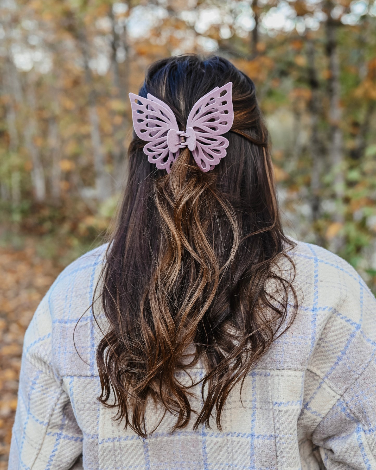 Velvet Jumbo Butterfly Hair Clip