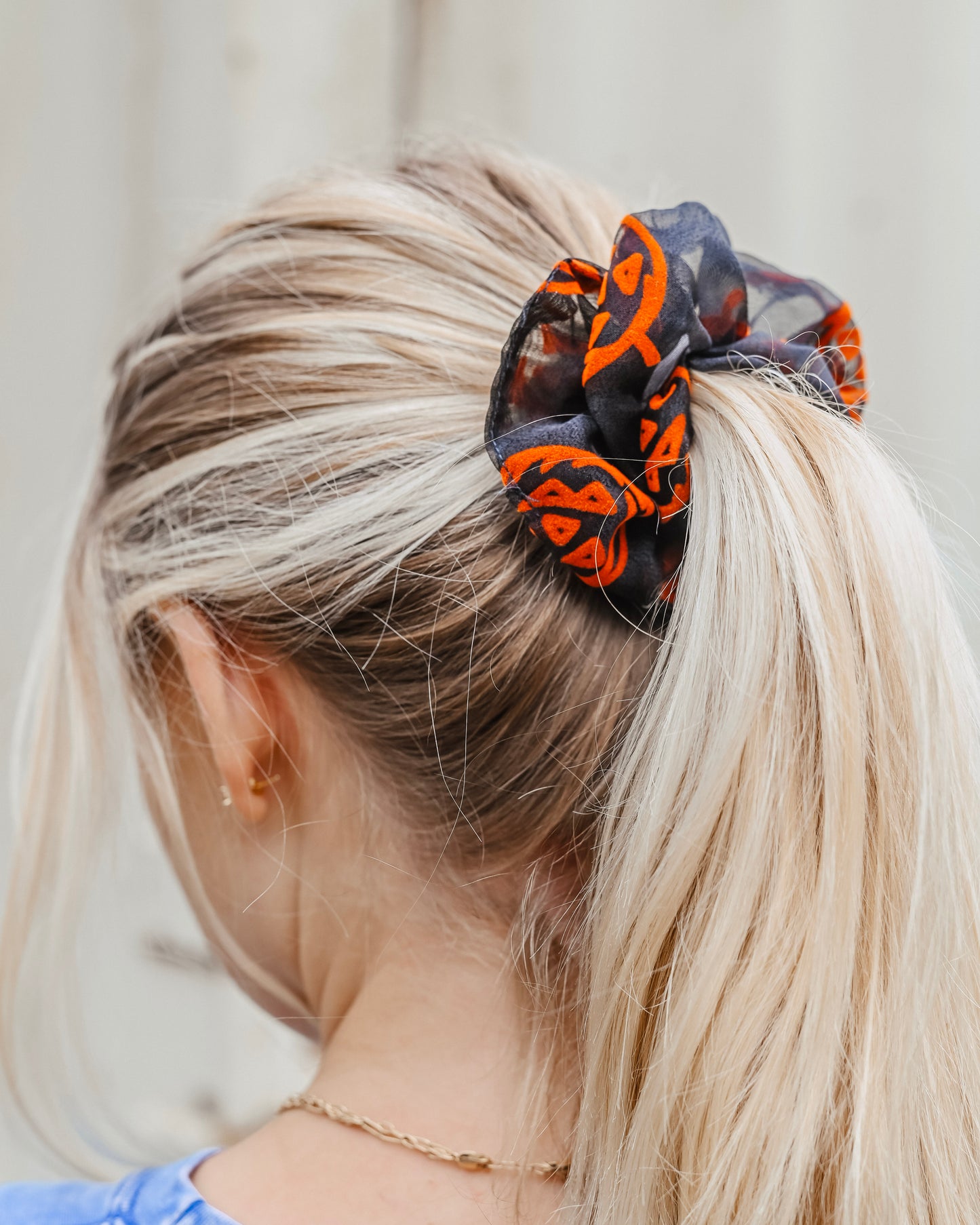 Jack-O-Lantern Scrunchie