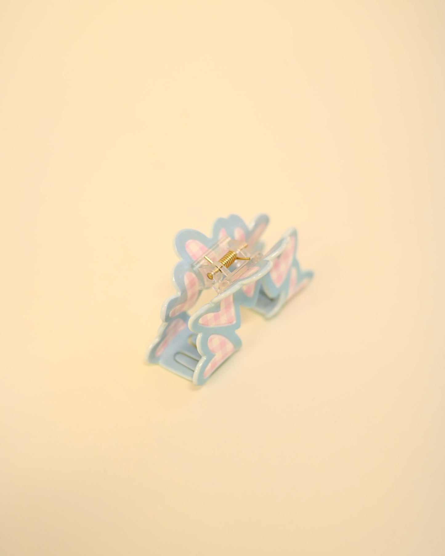 Plaid Hearts Claw Clip // Eco-Conscious