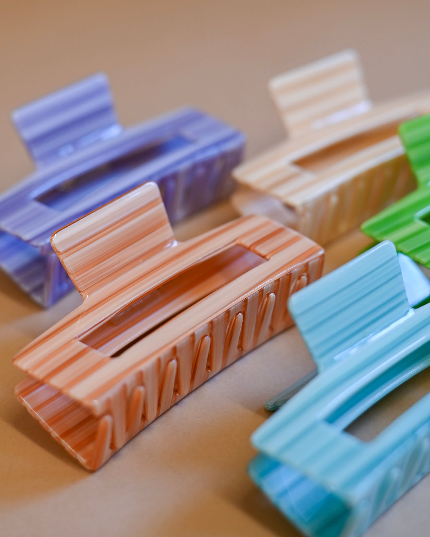 Brushed Square Claw Clips // Eco-Conscious