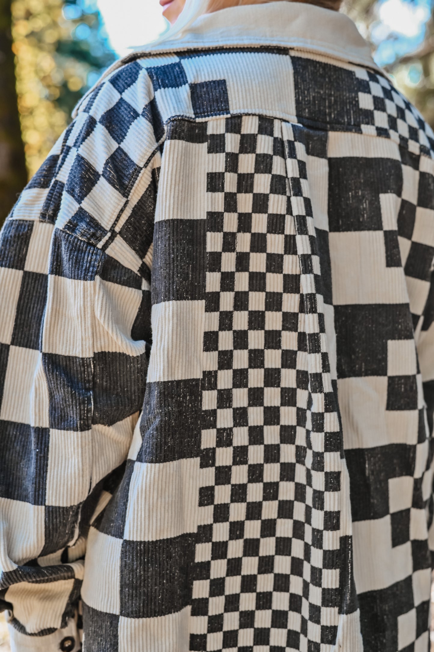Race Track Oversized Corduroy Shacket