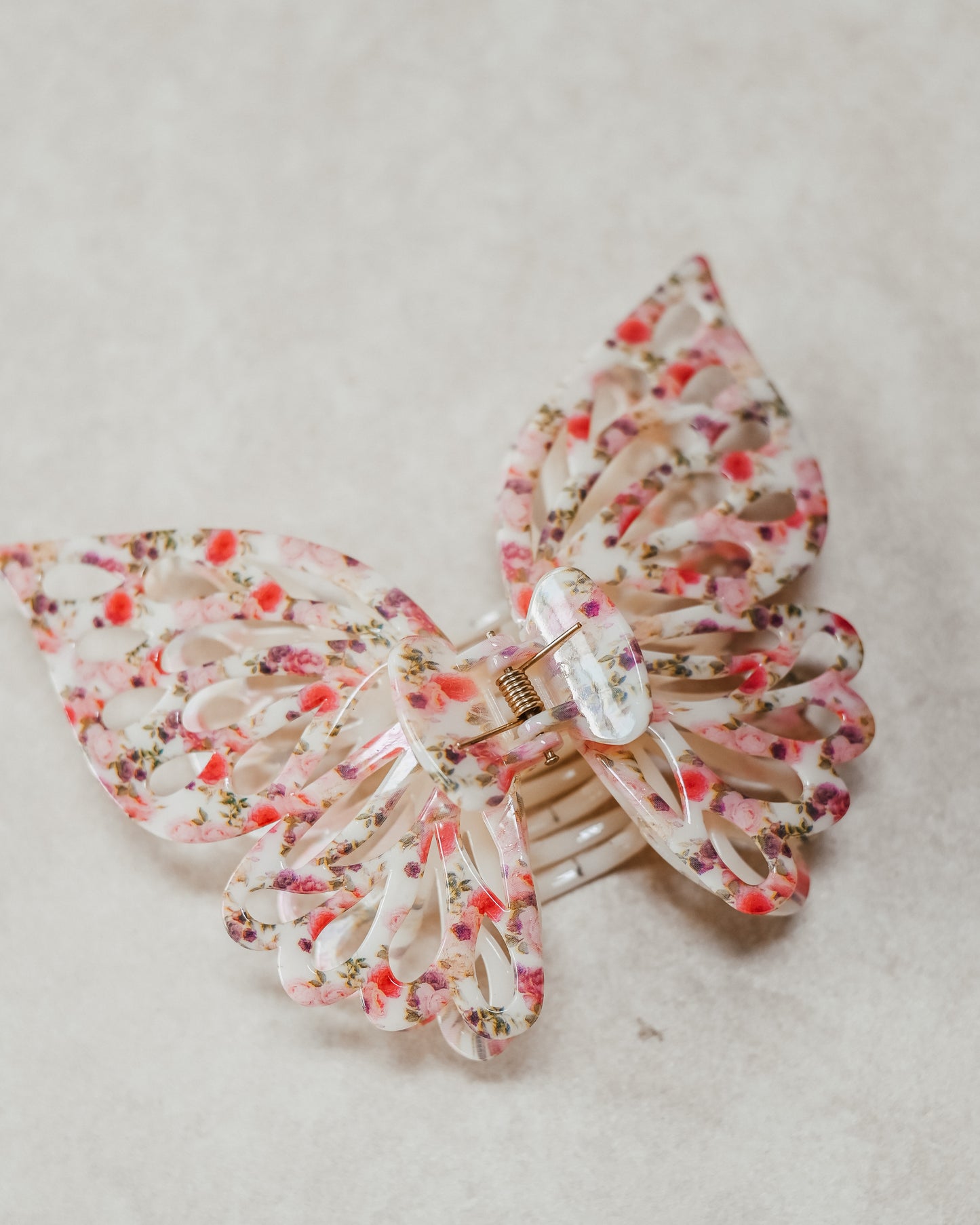 Floral Jumbo Butterfly Clip