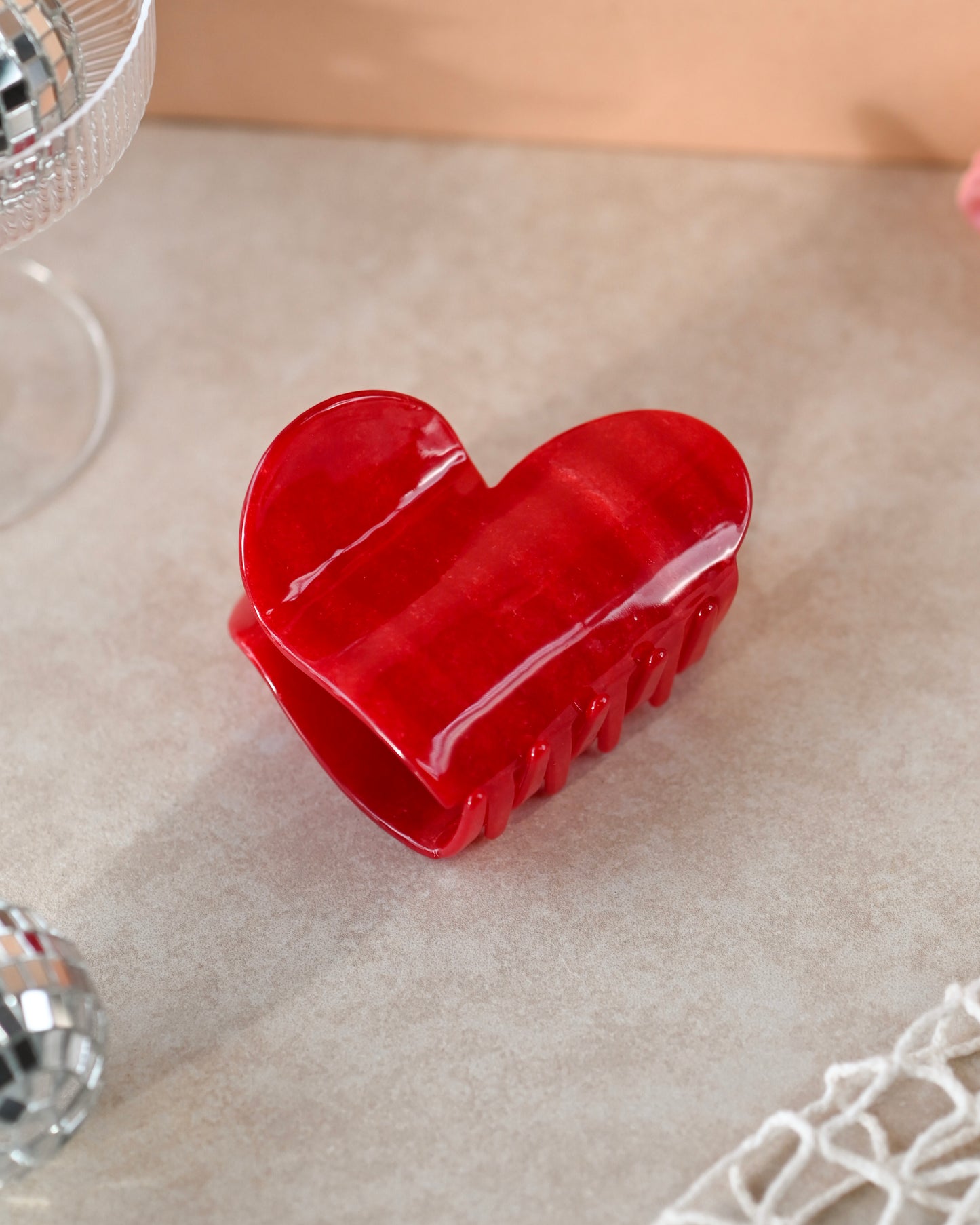 Jumbo Candy Hearts Claw Clips
