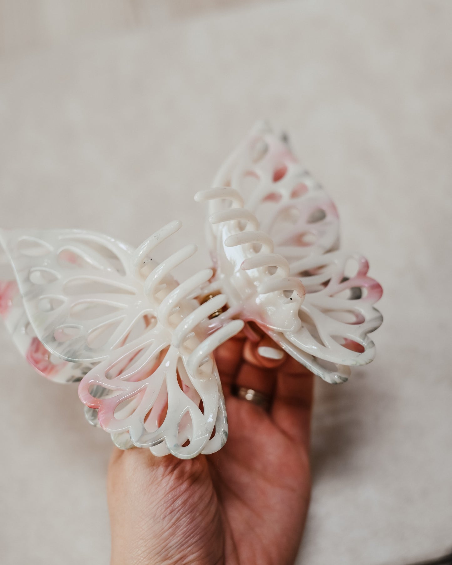 Floral Jumbo Butterfly Clip