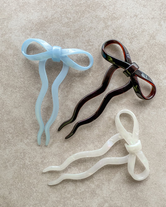 Mini Bow Hair Pin // Eco-Conscious