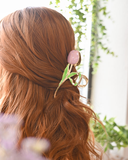 Alloy Metal Tulip Claw Clip