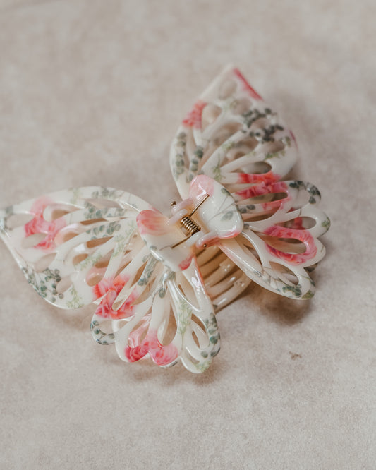 Floral Jumbo Butterfly Clip