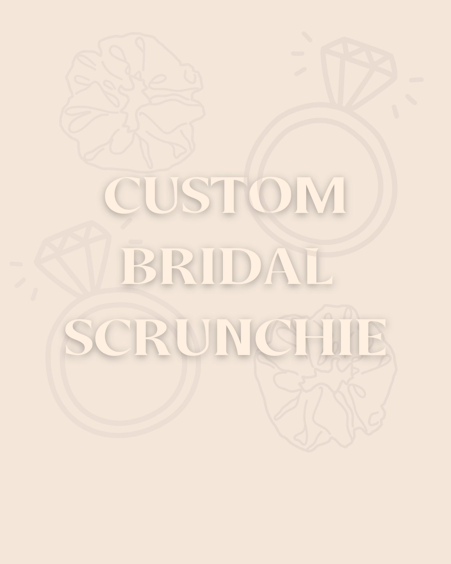Custom bridal scrunchies
