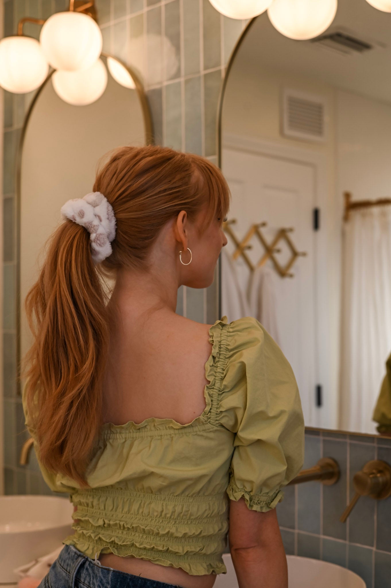 Ultra fluffy getting ready Large Scrunchie