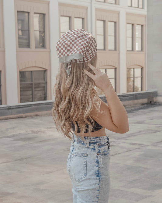 Linen Checkered Bandana