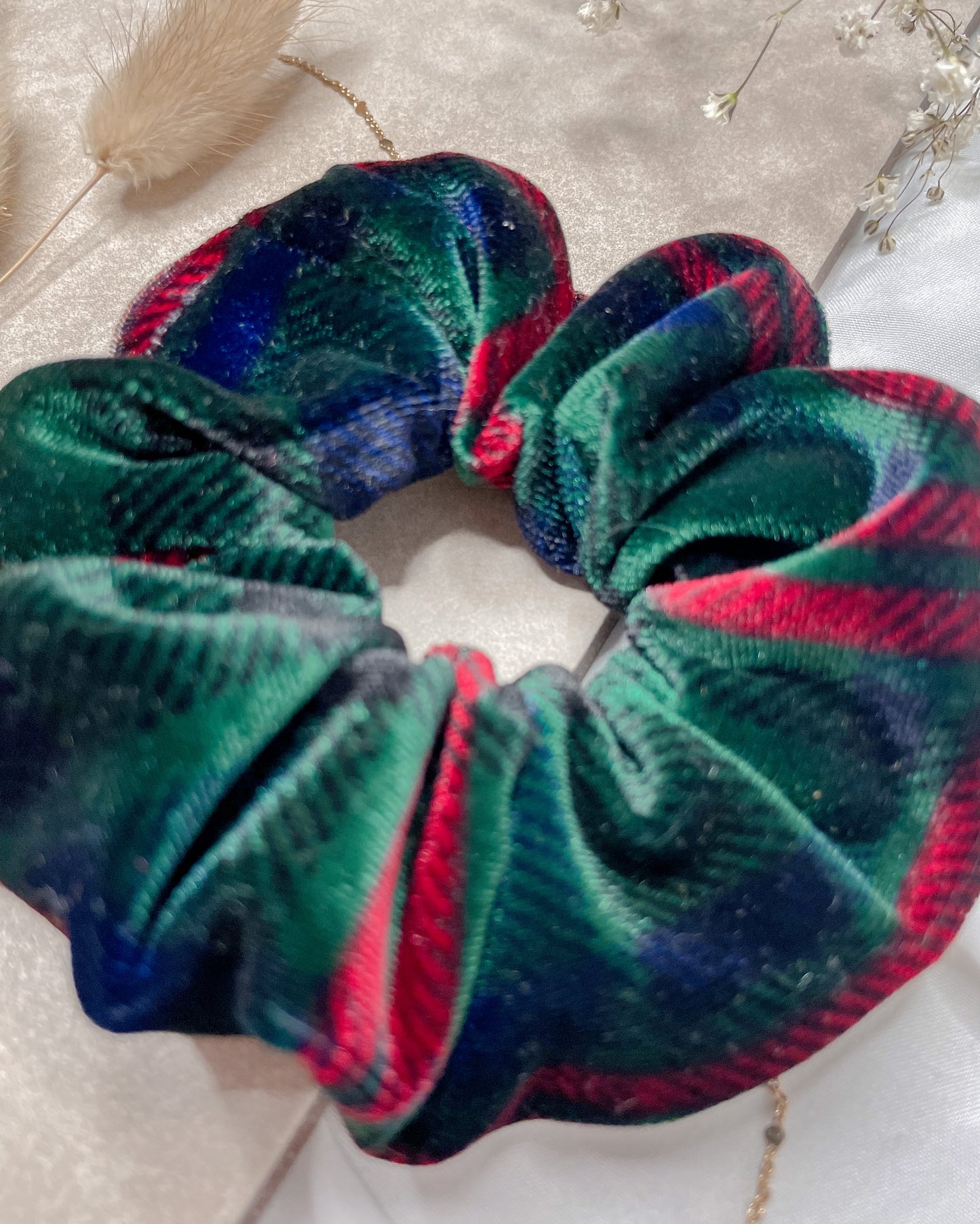 Plaid Velvet Scrunchie