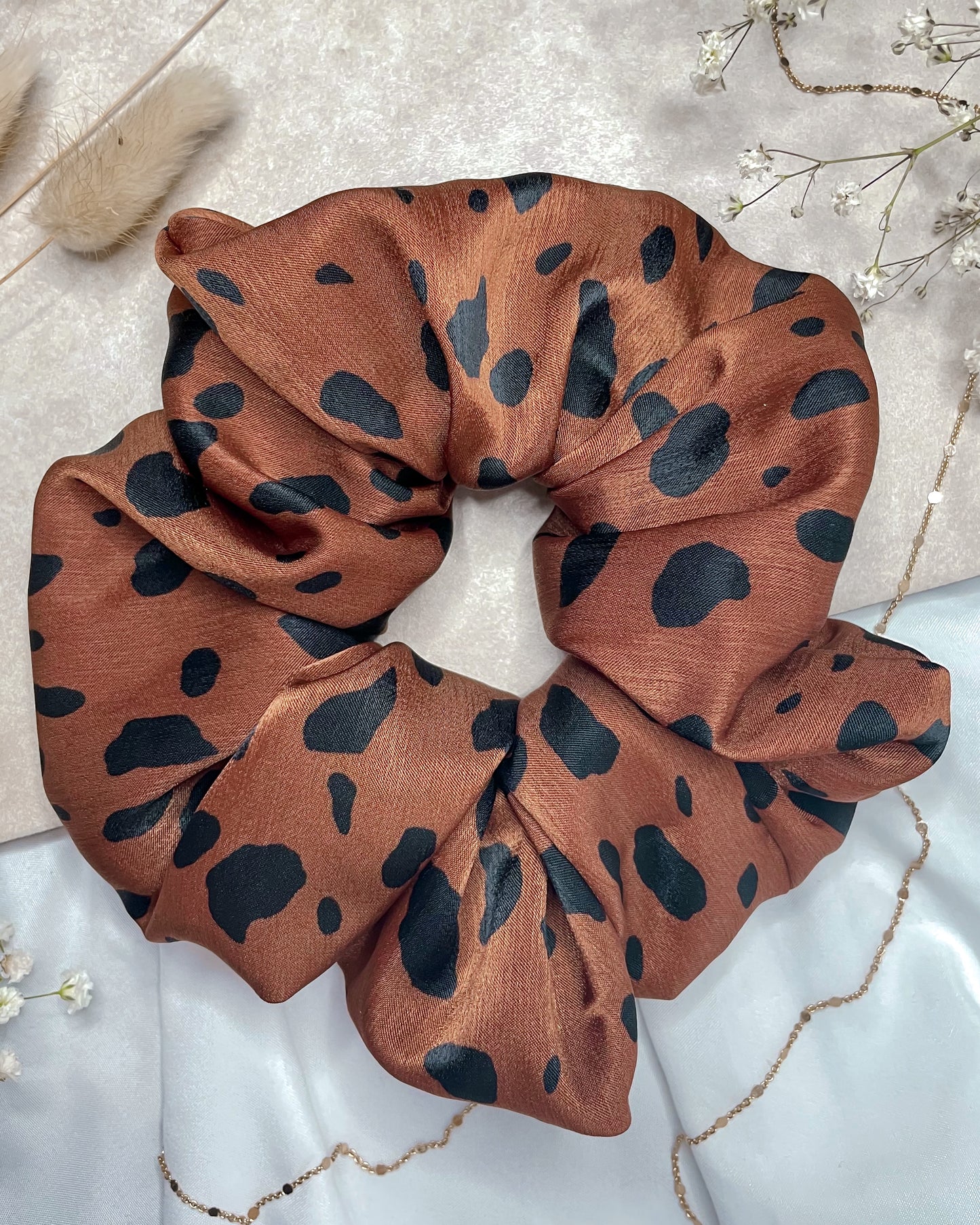 Satin Bamm Bamm Scrunchie