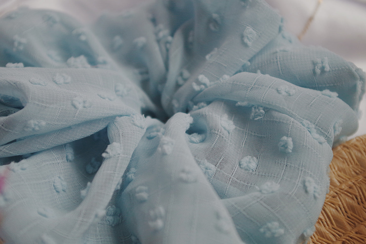Chiffon Swiss dot XL scrunchie