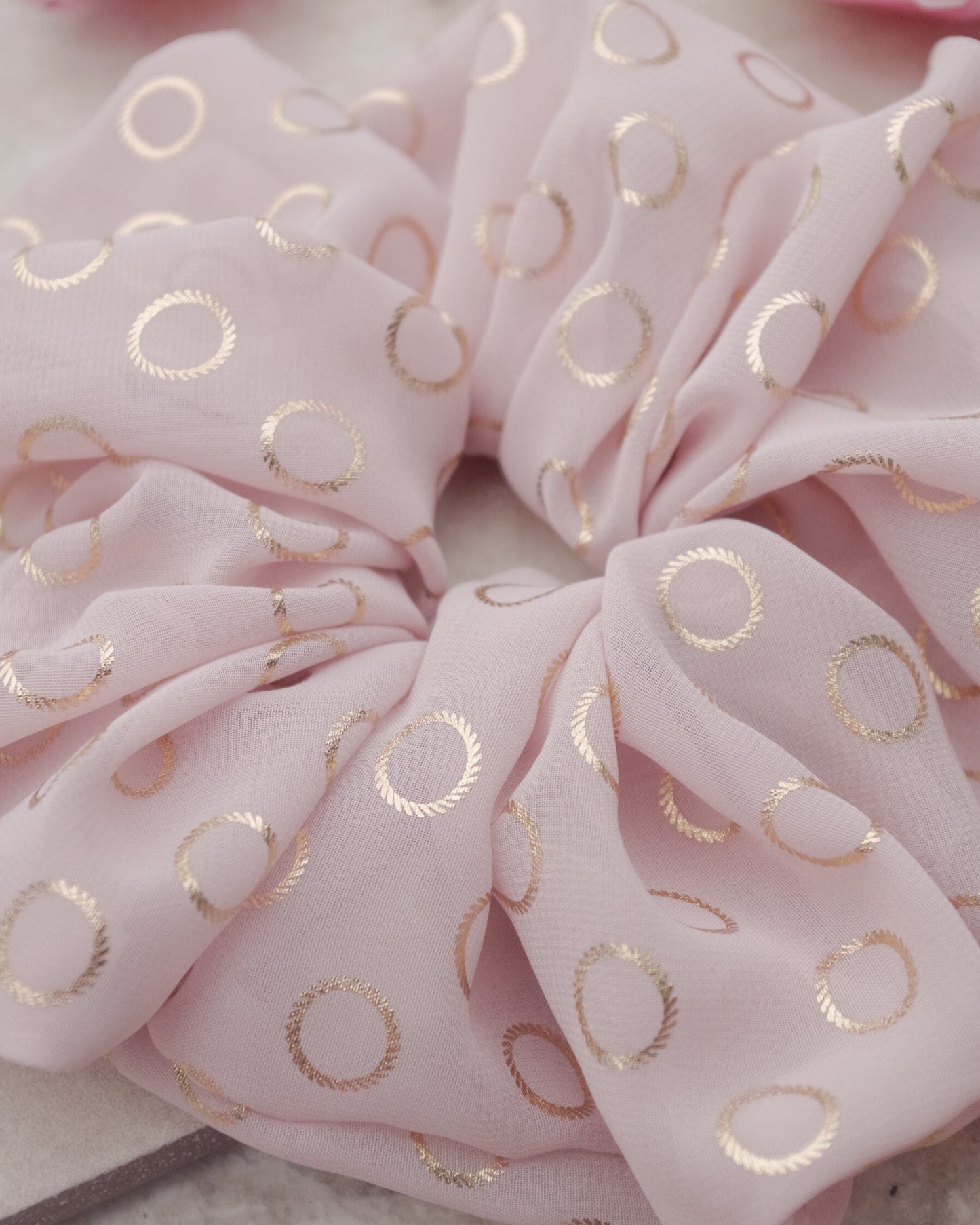 Chiffon Blushing Gold XL Scrunchie