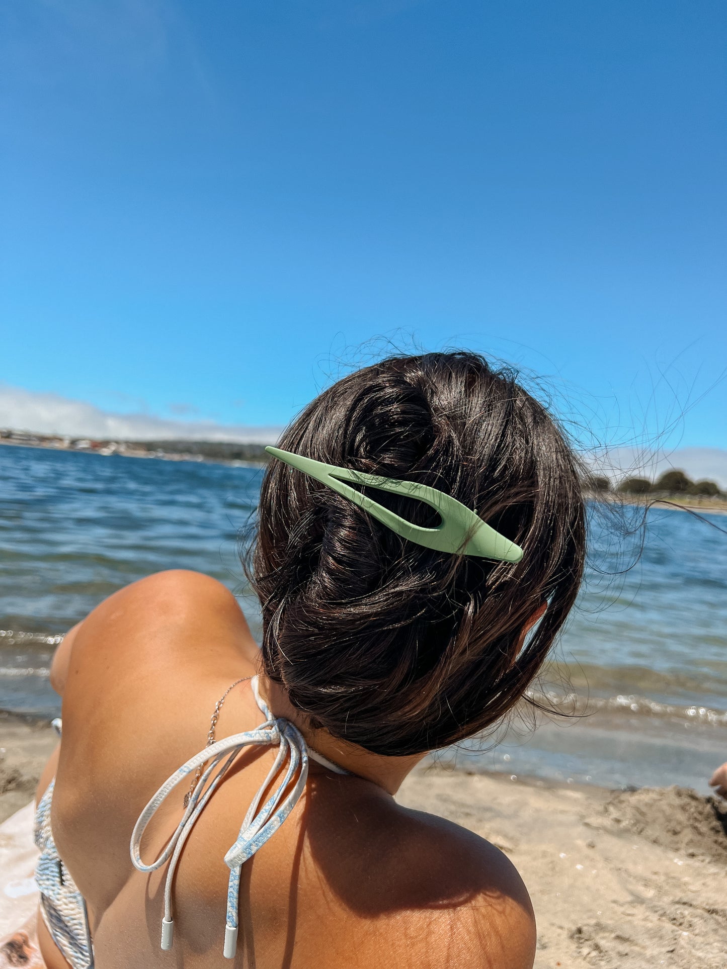 Eucalyptus Lay Flat Claw 2.0 // Thick Hair