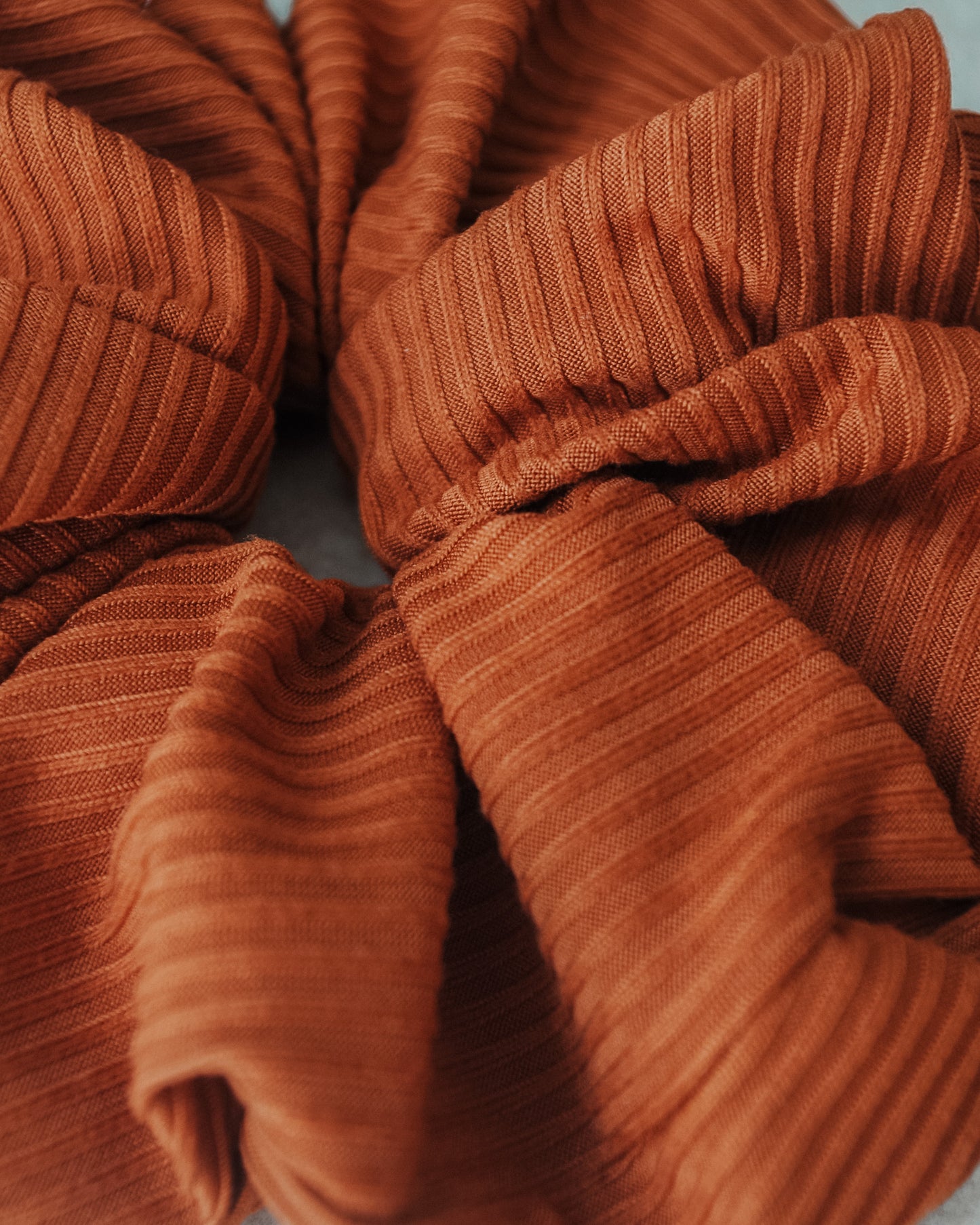 Ginger Ribbed Knit Scrunchie