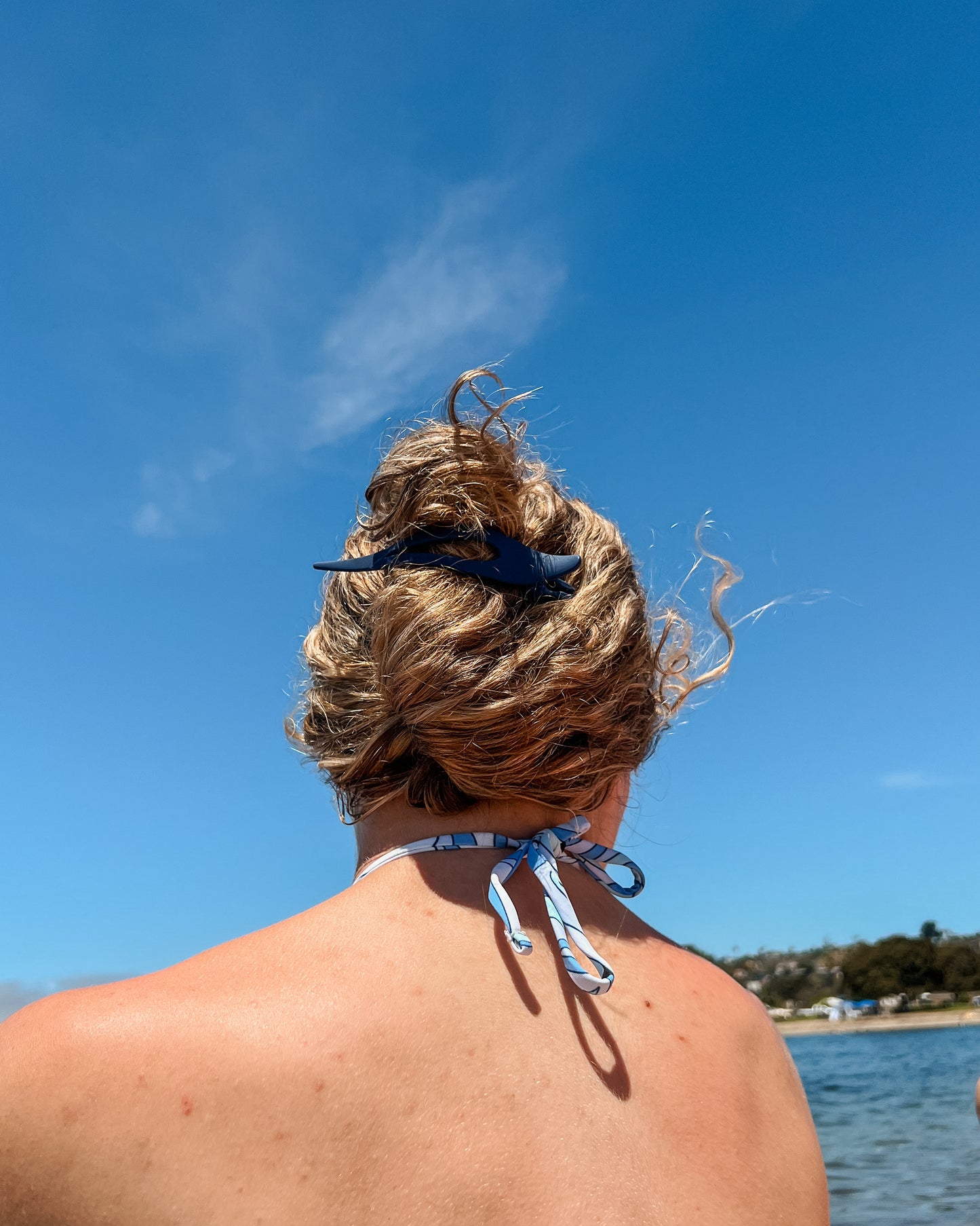 Navy Lay Flat Claw 2.0 // Thick Hair