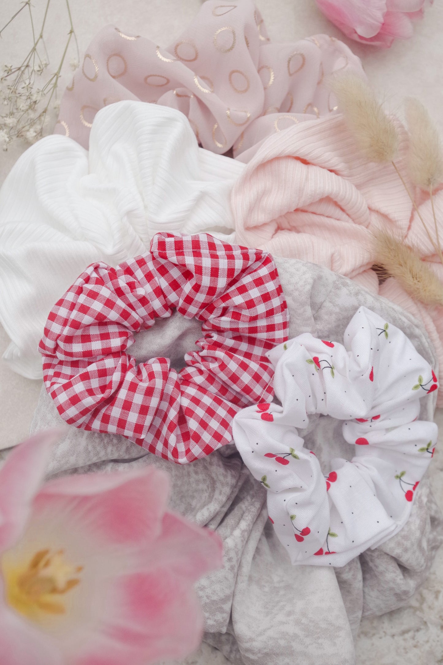 Red Gingham Scrunchie