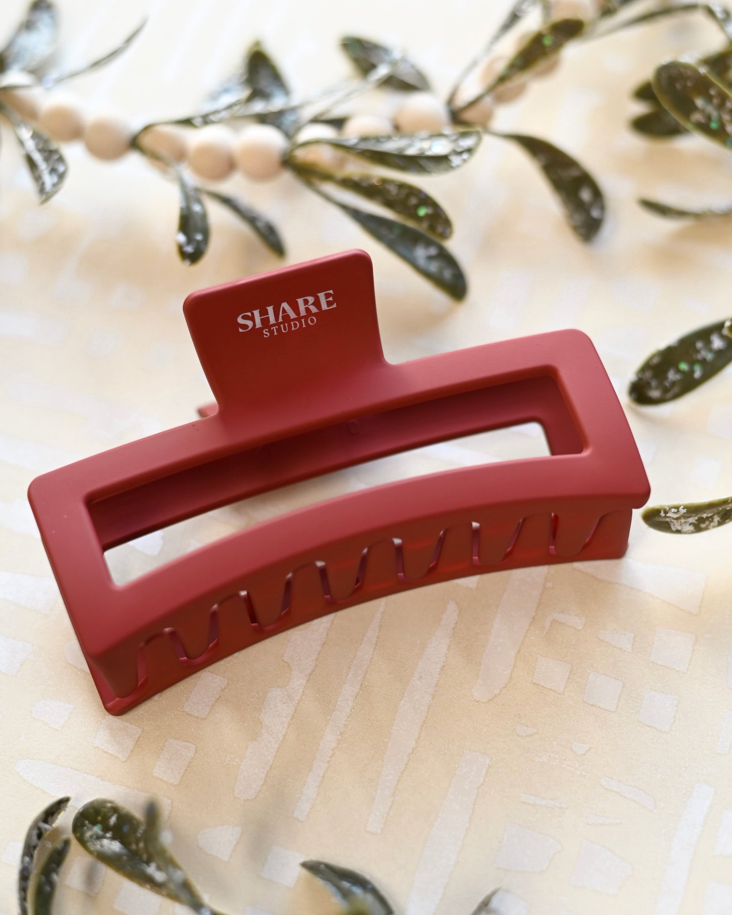 Brick Red Jumbo Matte Claw Clip