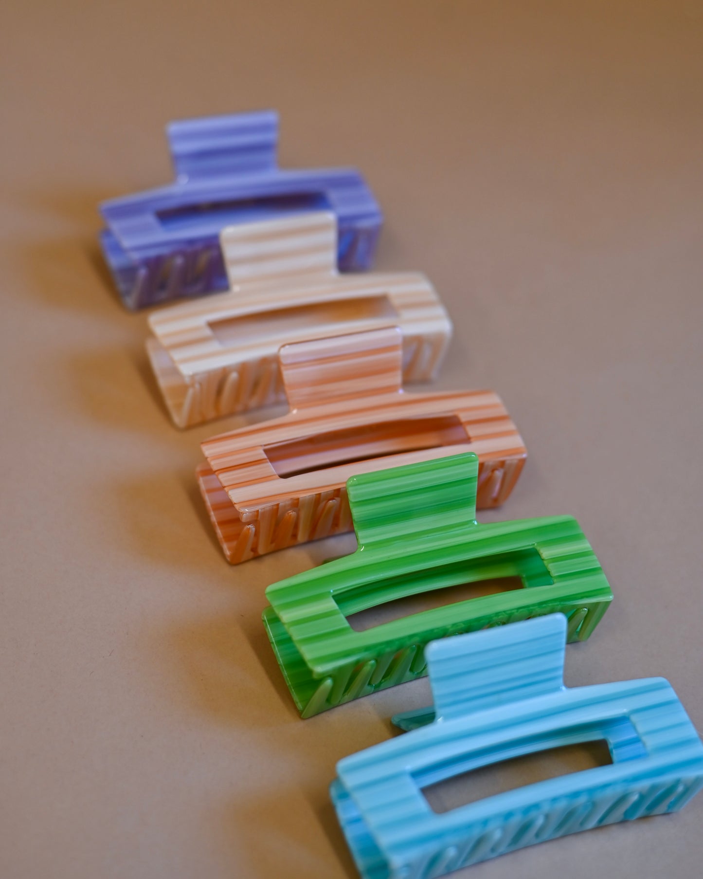 Brushed Square Claw Clips // Eco-Conscious
