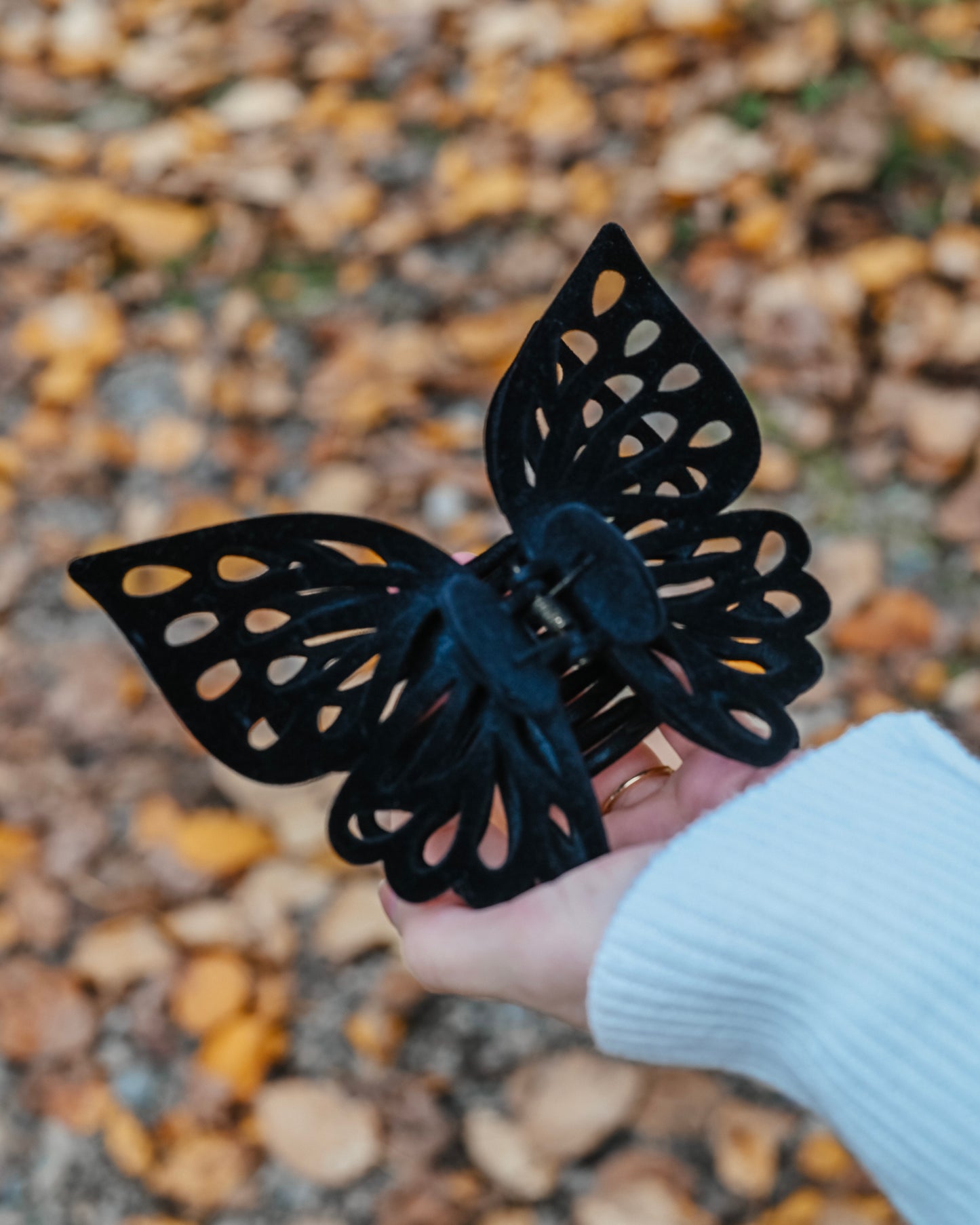 Velvet Jumbo Butterfly Hair Clip