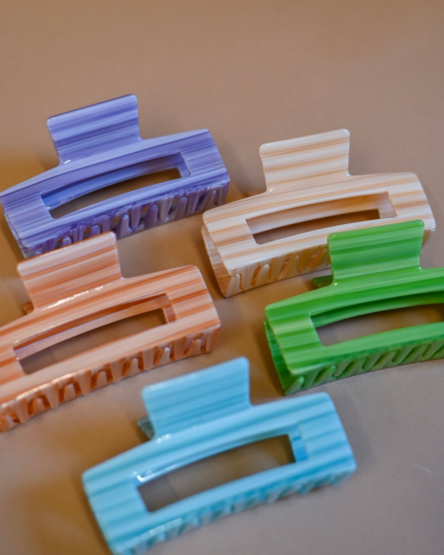 Brushed Square Claw Clips // Eco-Conscious