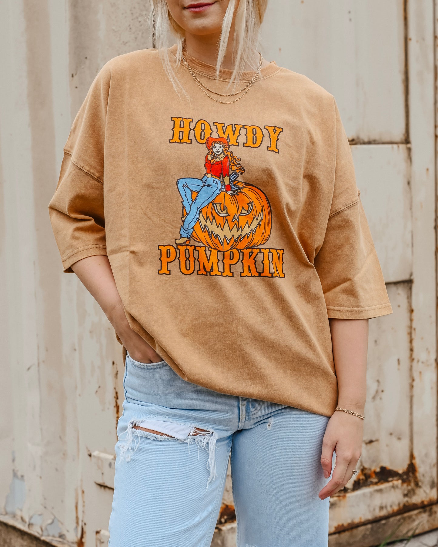 Howdy Pumpkin Oversized Tee Shirt // SHARE STUDIO BRAND