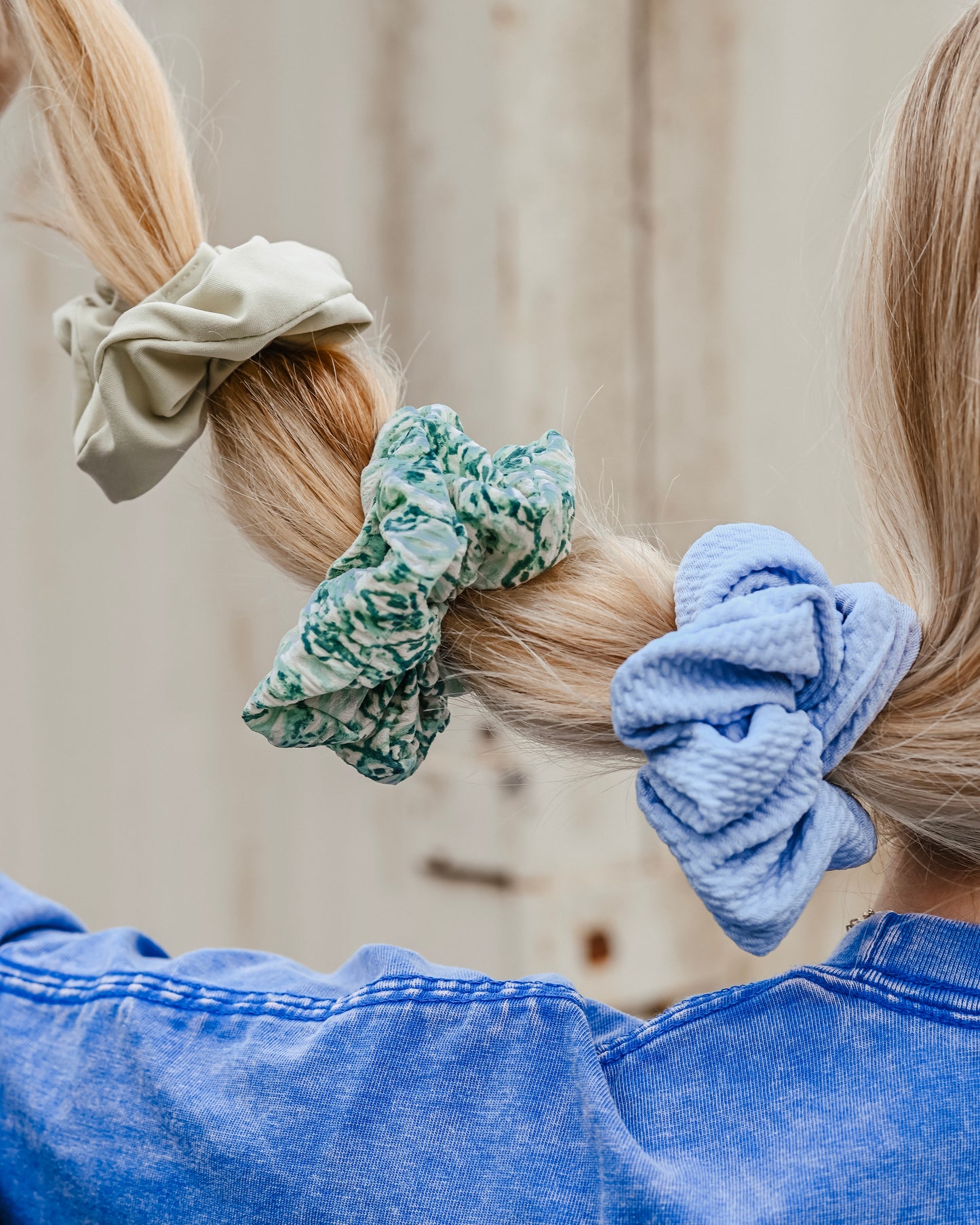 Evergreen Elegance Scrunchie Trio Set