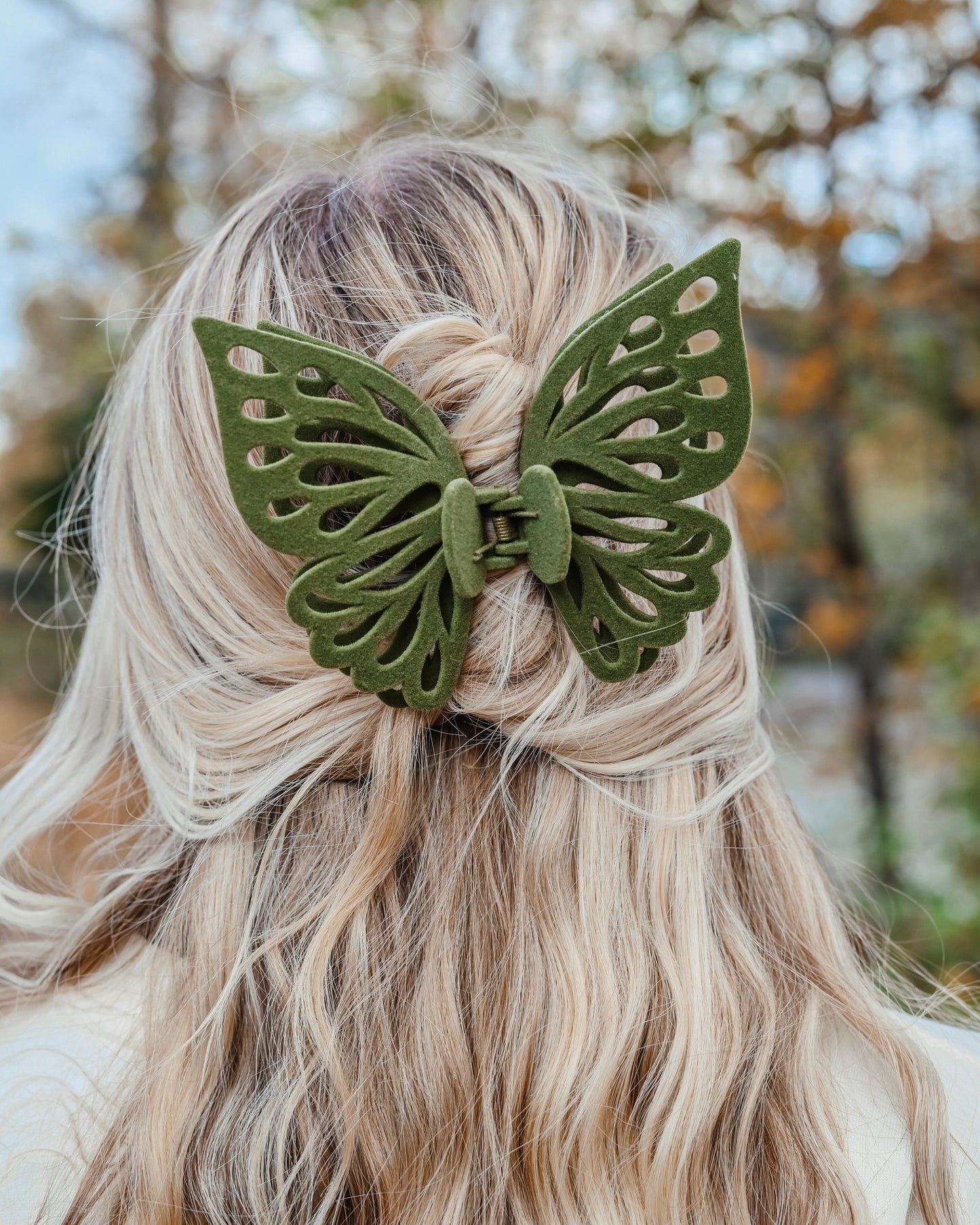 Velvet Jumbo Butterfly Hair Clip