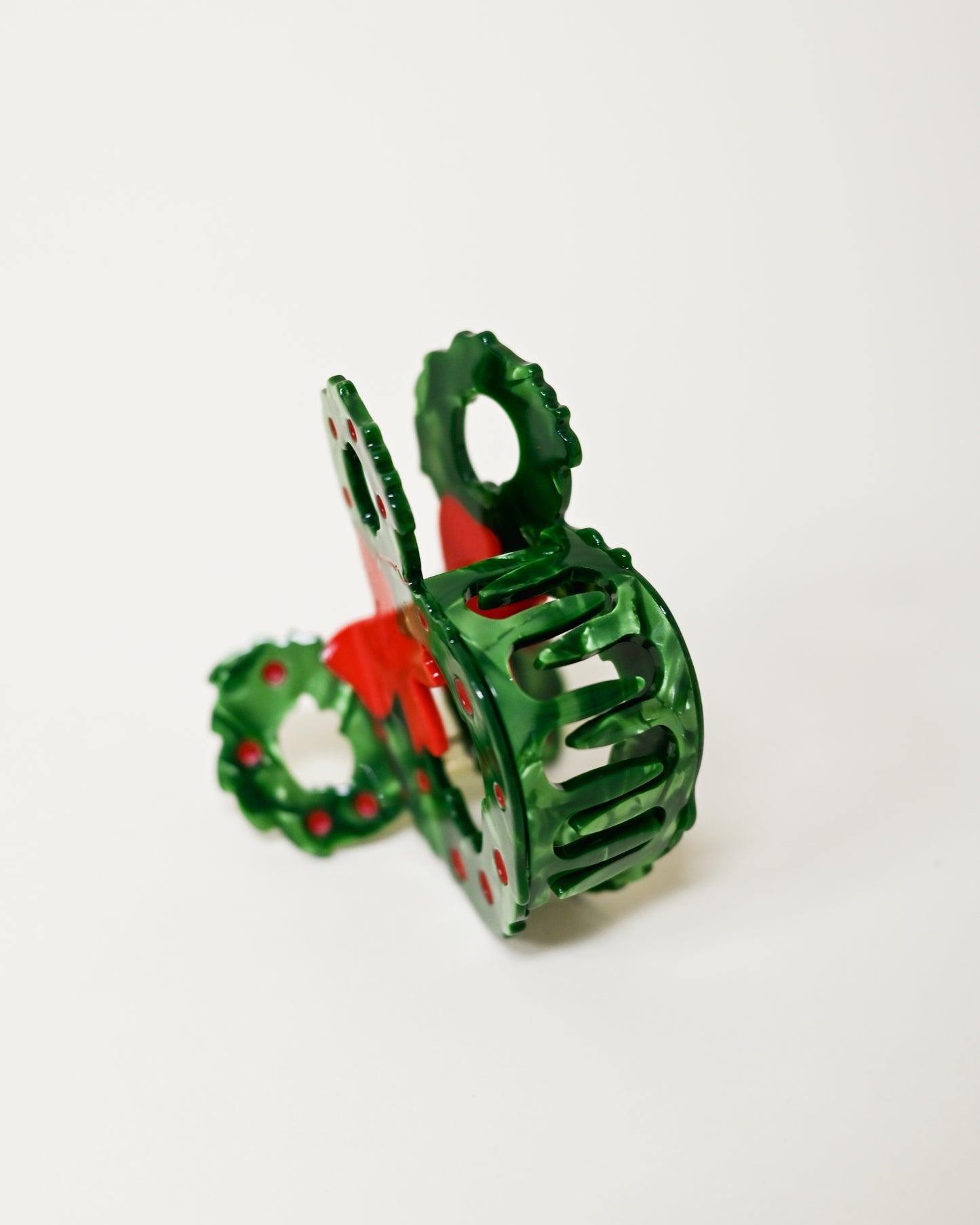 Mickey Christmas Wreath Claw Clip