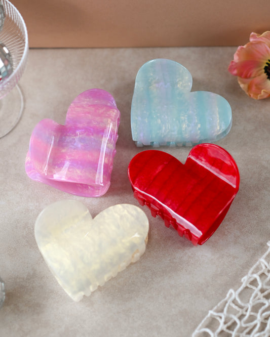 Jumbo Candy Hearts Claw Clips