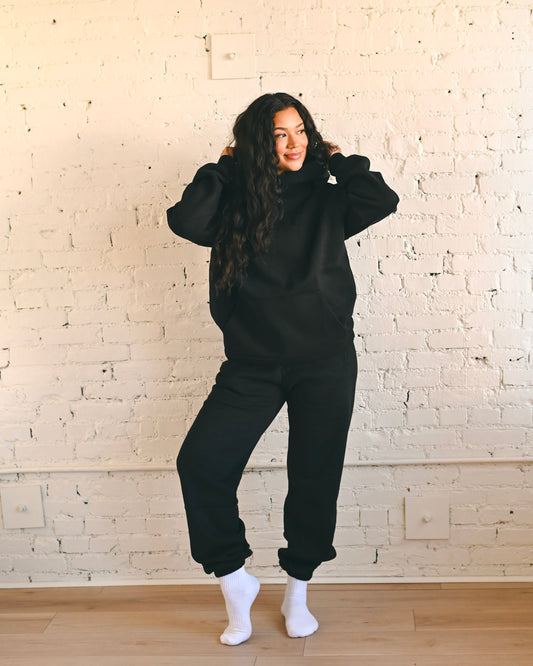 Black Ultra Cozy Fleece // Hoodie