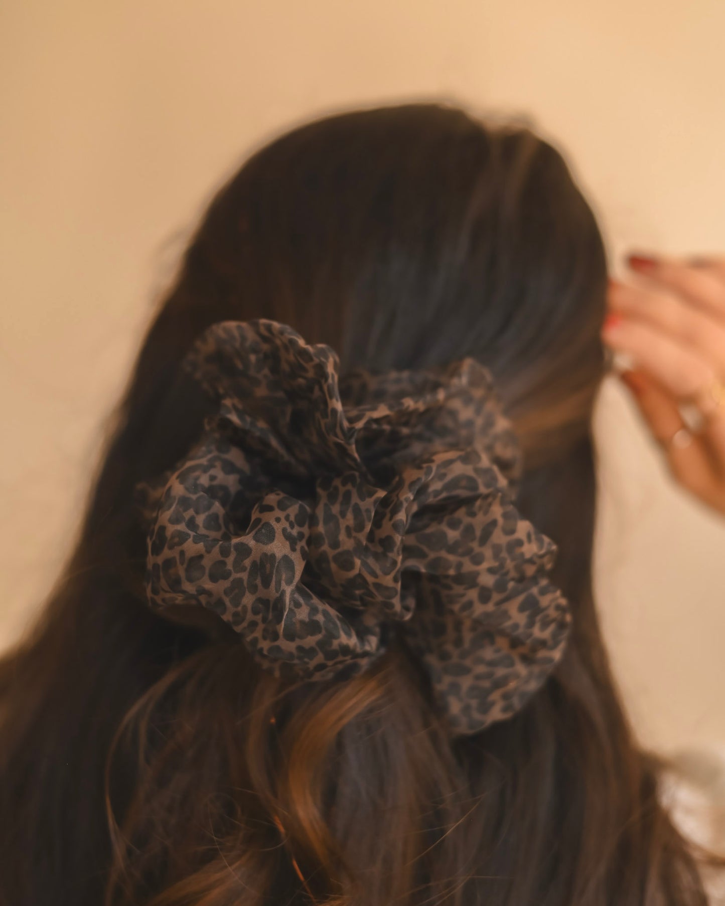 Midnight Leopard XL Scrunchie