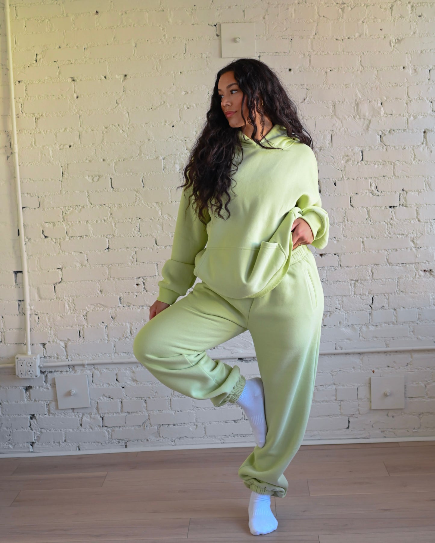 Key Lime Green Ultra Cozy Fleece // Sweatpants