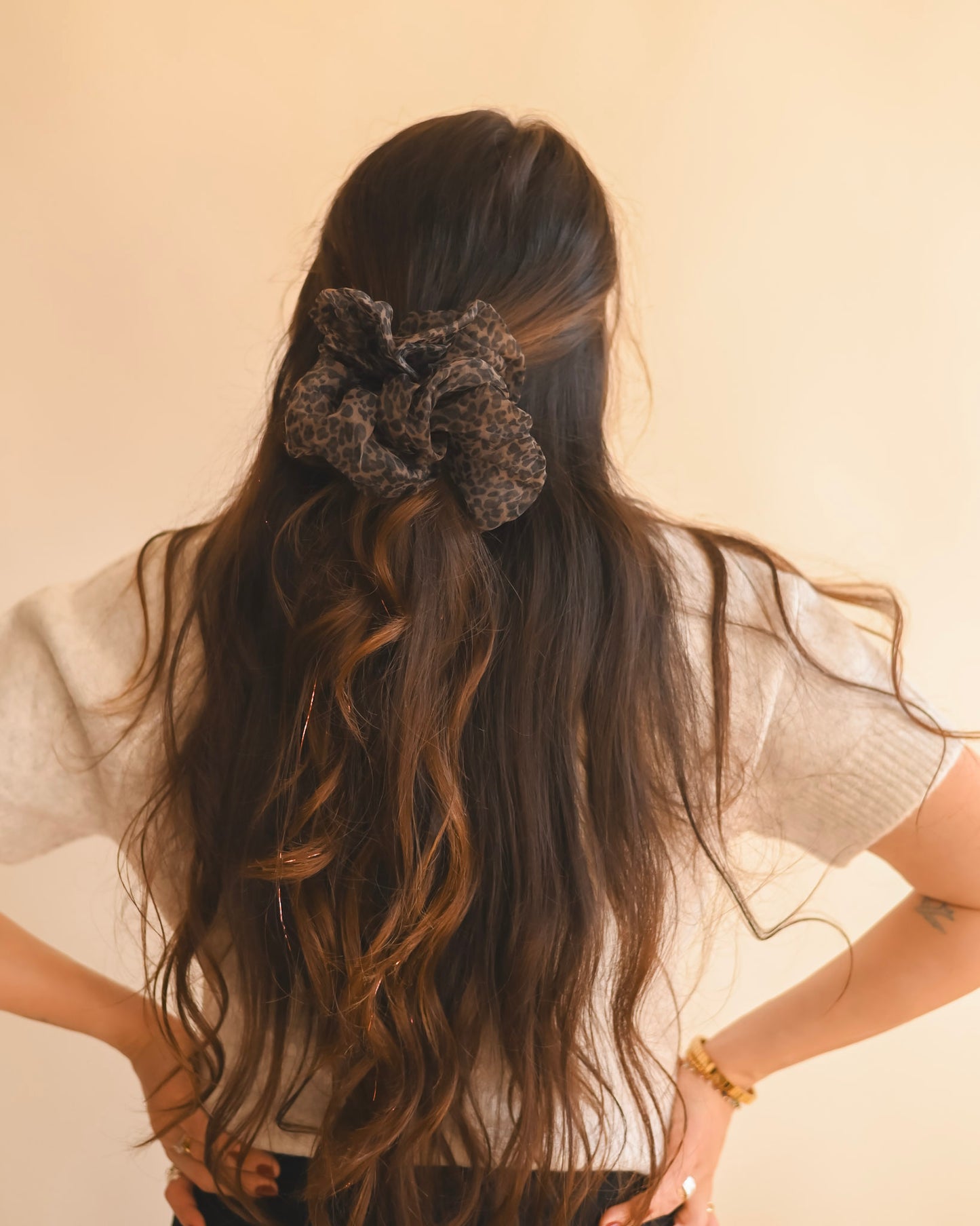 Midnight Leopard XL Scrunchie