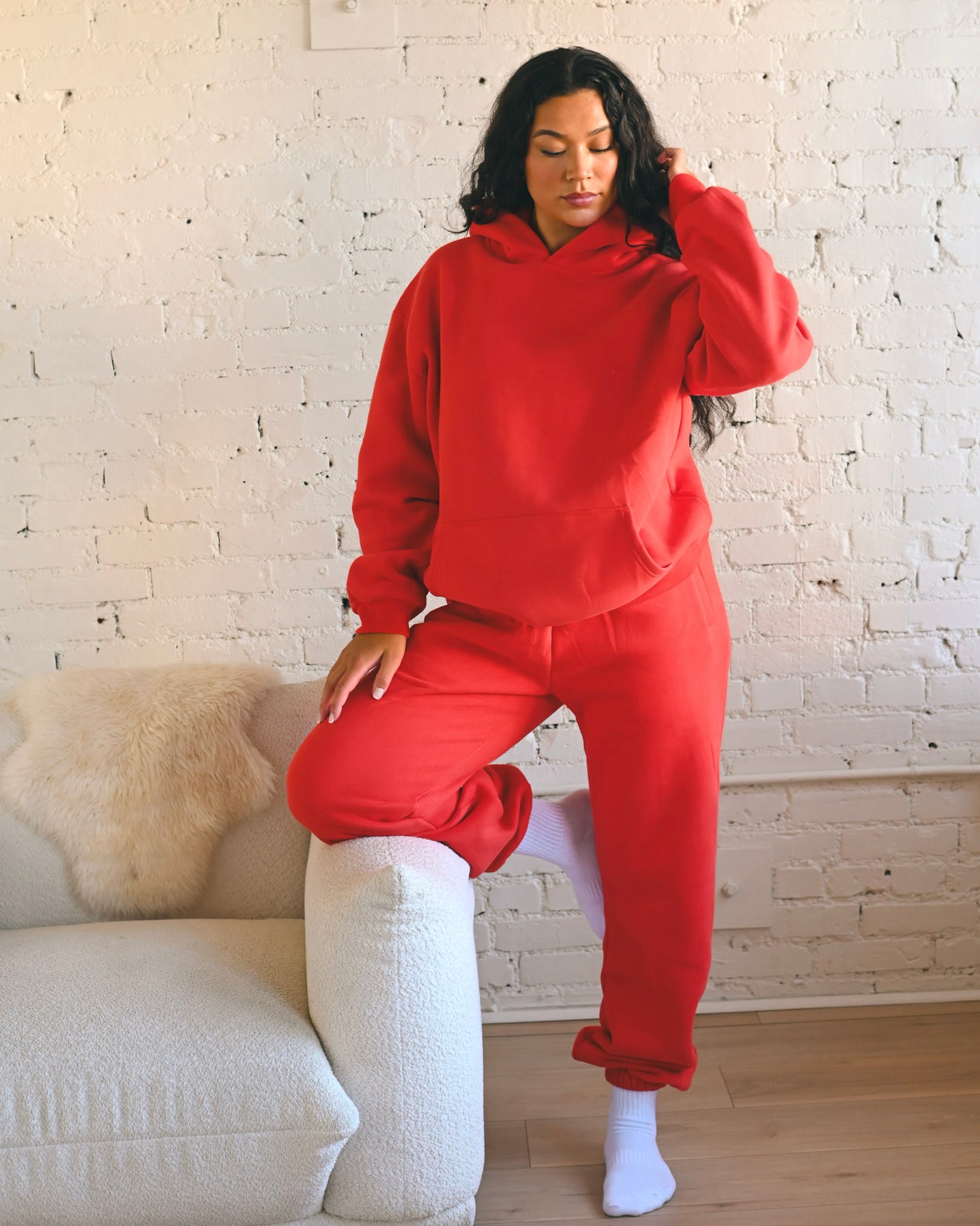 Heat Wave Orange Ultra Cozy Fleece // Sweatpants