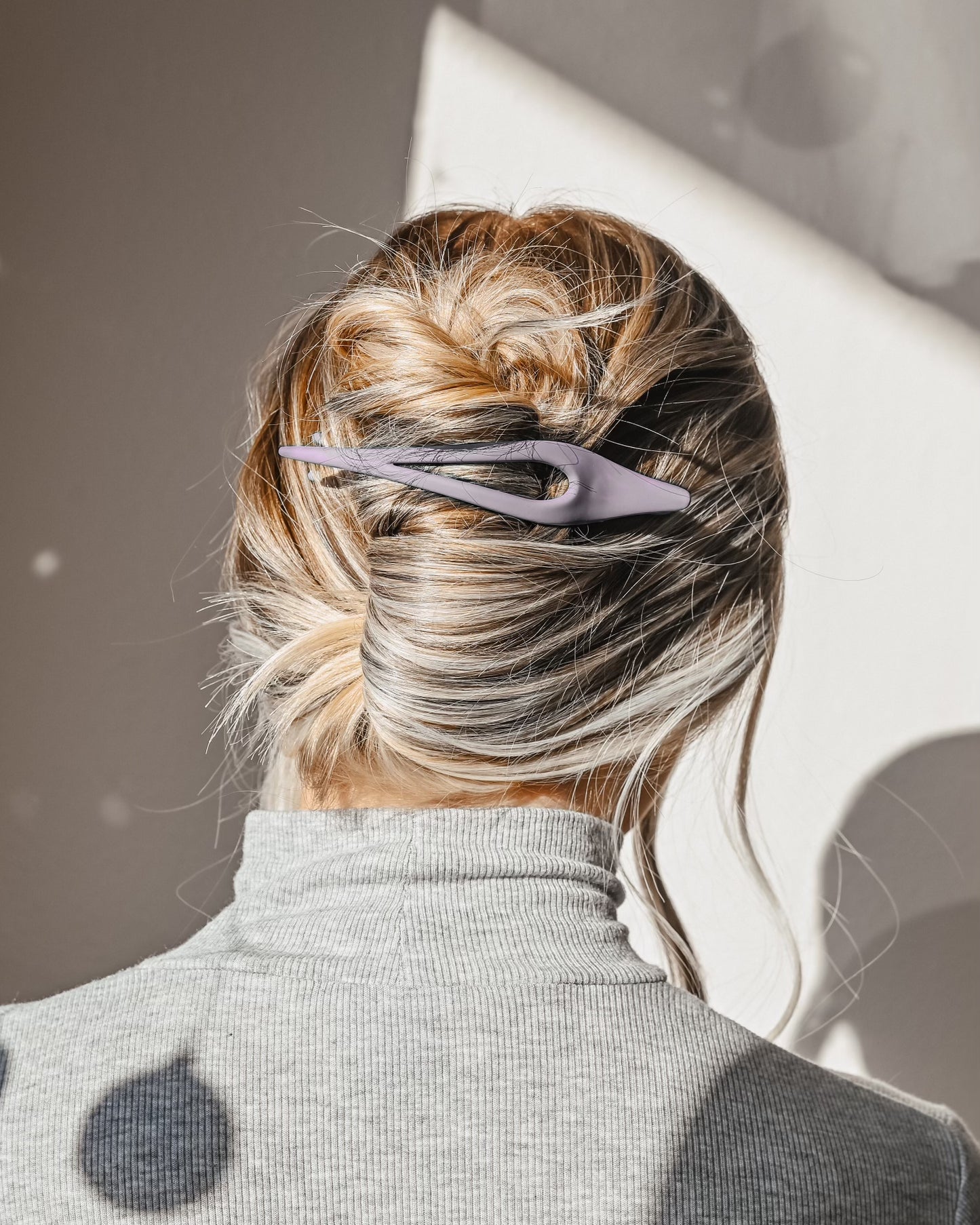 Purple Taupe Lay Flat Claw // Thick Hair
