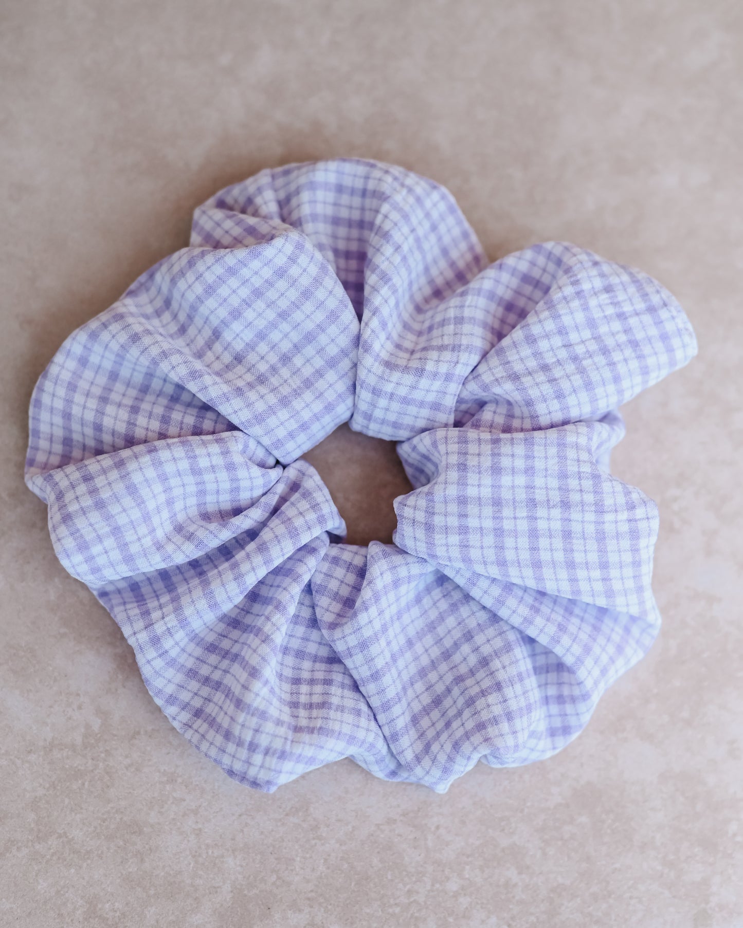 Purple Plaid XL Scrunchie