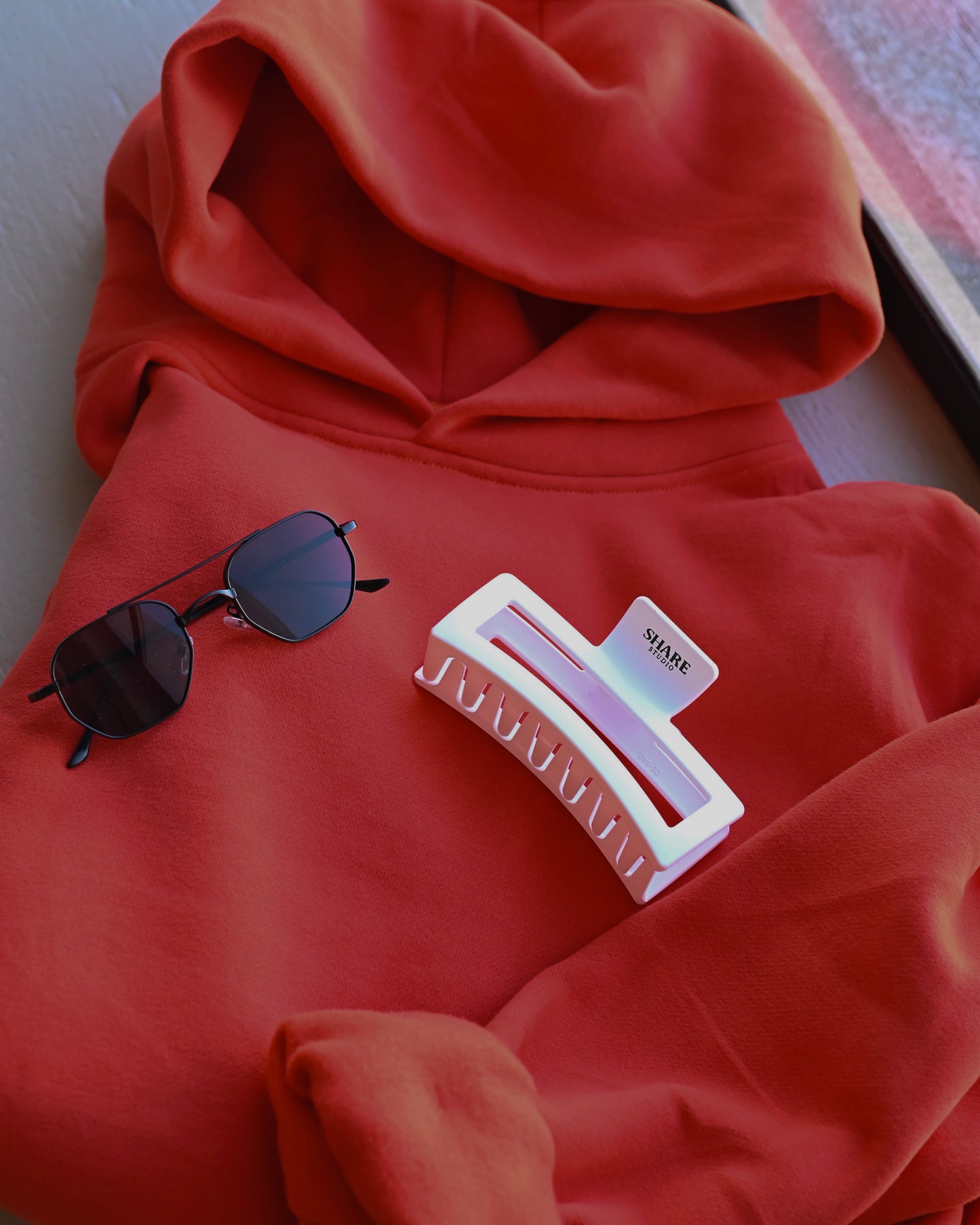 Heat Wave Orange Ultra Cozy Fleece // Hoodie