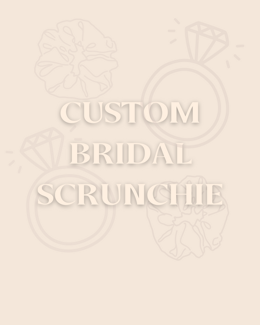 Custom bridal scrunchies