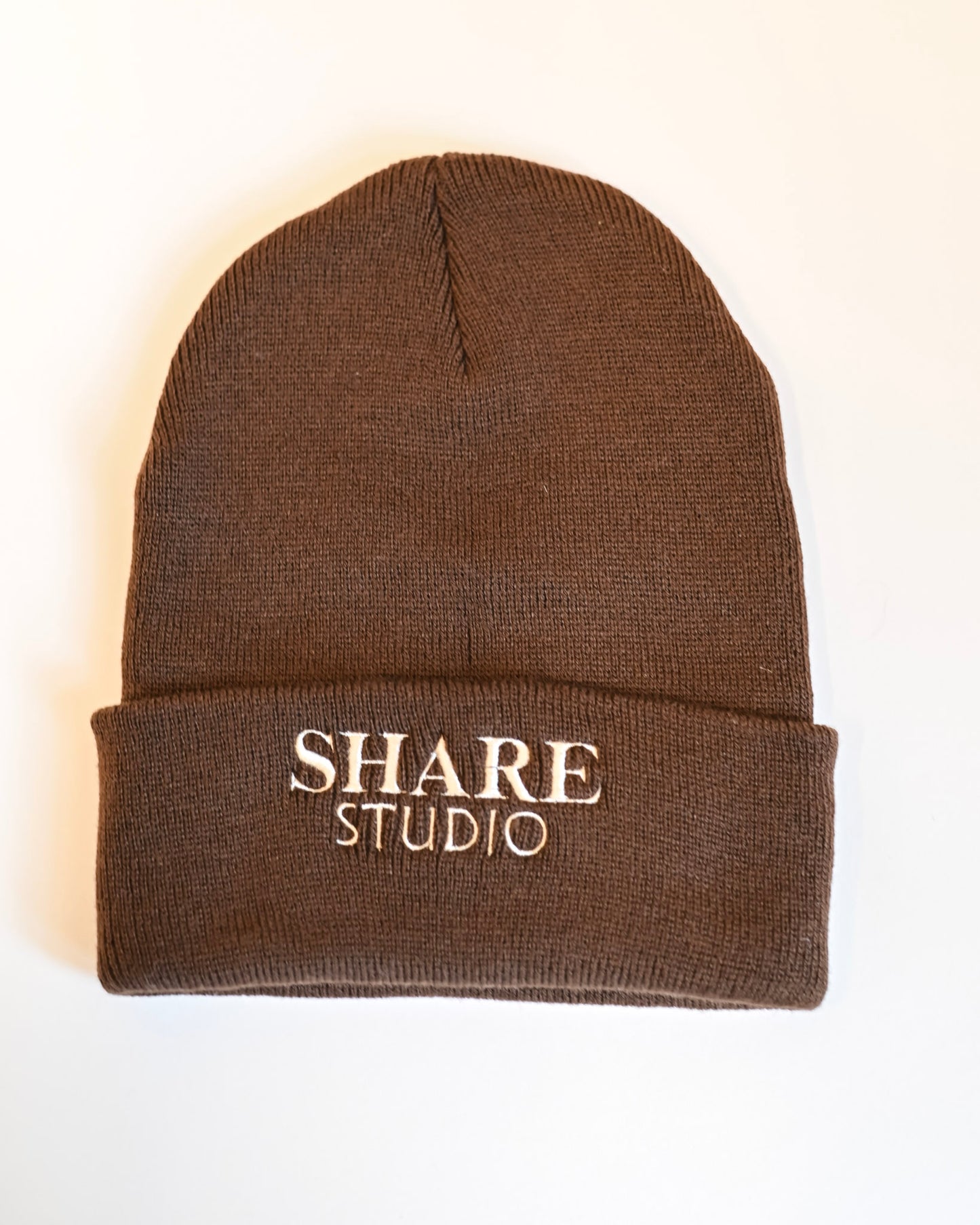 Share Studio Fold Over Embroidered Beanie